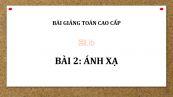 Bài 2: Ánh xạ