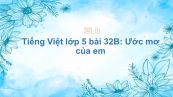 Tiếng Việt lớp 5 bài 32B: Ước mơ của em