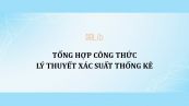 Tổng hợp công thức Lý thuyết xác suất thống kê