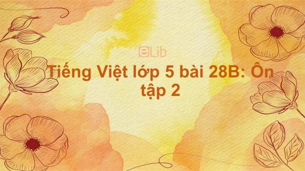 Tiếng Việt lớp 5 bài 28B: Ôn tập 2