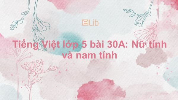 Tiếng Việt lớp 5 bài 30A: Nữ tính và nam tính