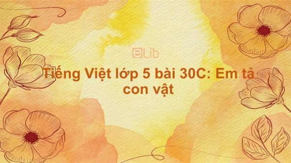Tiếng Việt lớp 5 bài 30C: Em tả con vật