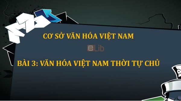 Bài 3: Văn hóa Việt Nam thời tự chủ