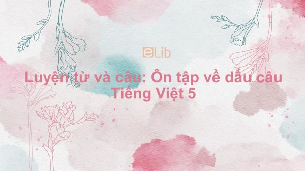 Luyện từ và câu: Ôn tập về dấu câu Tiếng Việt 5