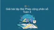 Giải bài tập VBT Toán 4 Bài 114: Phép cộng phân số