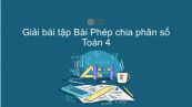 Giải bài tập VBT Toán 4 Bài 126: Phép chia phân số