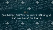 Giải bài tập VBT Toán 4 Bài 138: Tìm hai số khi biết tổng và tỉ số của hai số đó