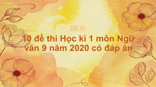 10 đề thi Học kì 1 môn Ngữ văn 9 năm 2020 có đáp án