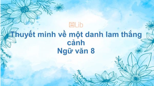 Thuyết minh về một danh lam thắng cảnh Ngữ văn 8