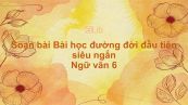 Soạn bài Bài học đường đời đầu tiên Ngữ văn 6 siêu ngắn