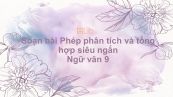 Soạn bài Phép phân tích và tổng hợp Ngữ văn 9 siêu ngắn
