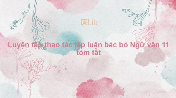 Soạn bài Luyện tập thao tác lập luận bác bỏ Ngữ văn 11 tóm tắt