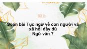 Soạn bài Tục ngữ về con người và xã hội Ngữ văn 7 đầy đủ