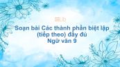Soạn bài Các thành phần biệt lập (tiếp theo) Ngữ văn 9 đầy đủ