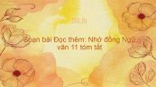 Soạn bài Đọc thêm: Nhớ đồng Ngữ văn 11 tóm tắt