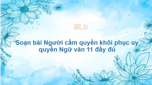 Soạn bài Người cầm quyền khôi phục uy quyền Ngữ văn 11 đầy đủ