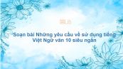 Soạn bài Những yêu cầu về sử dụng tiếng Việt Ngữ văn 10 siêu ngắn