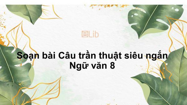 Soạn bài Câu trần thuật Ngữ văn 8 siêu ngắn