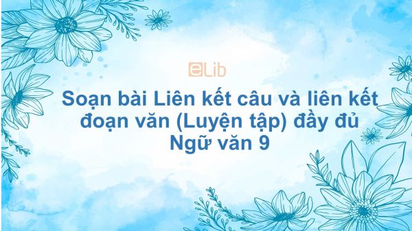 Soạn bài Liên kết câu và liên kết đoạn văn (Luyện tập) Ngữ văn 9 đầy đủ