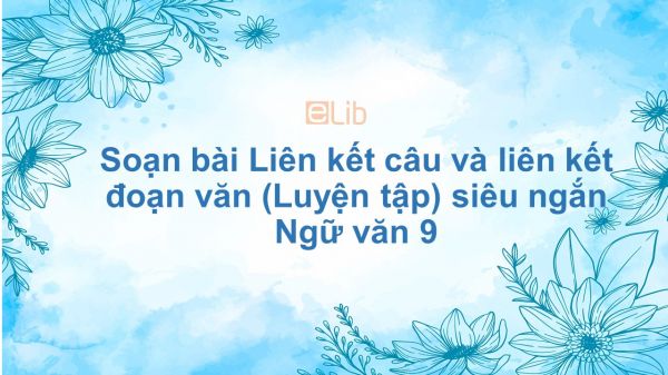 Soạn bài Liên kết câu và liên kết đoạn văn (Luyện tập) Ngữ văn 9 siêu ngắn