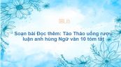 Soạn bài Đọc thêm: Tào Tháo uống rượu luận anh hùng Ngữ văn 10 tóm tắt