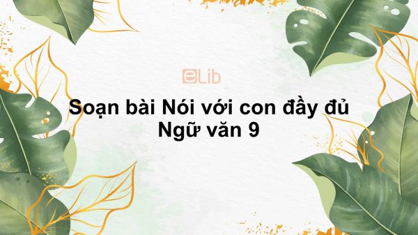 Soạn bài Nói với con Ngữ văn 9 đầy đủ