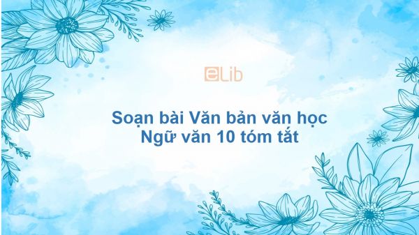 Soạn bài Văn bản văn học Ngữ văn 10 tóm tắt