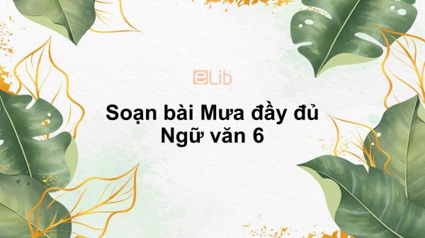 Soạn bài Mưa Ngữ văn 6 đầy đủ