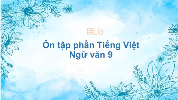 Ôn tập phần Tiếng Việt Ngữ văn 9