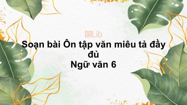 Soạn bài Ôn tập văn miêu tả Ngữ văn 6 đầy đủ