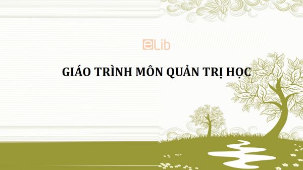 Giáo trình môn Quản trị học