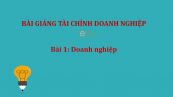 Bài 1: Doanh nghiệp
