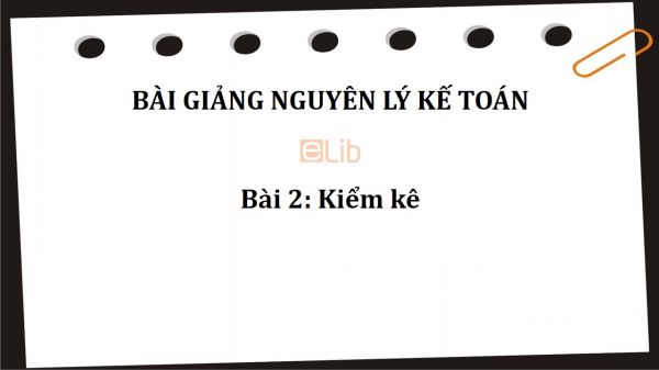 Bài 2: Kiểm kê