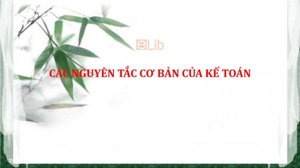 Các nguyên tắc cơ bản của Kế toán