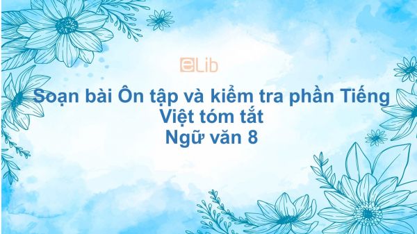 Soạn bài Ôn tập và kiểm tra phần Tiếng Việt Ngữ văn 8 tóm tắt