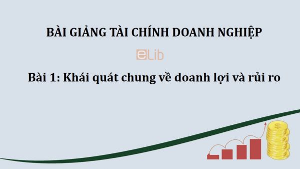 Bài 1: Khái quát chung về doanh lợi và rủi ro