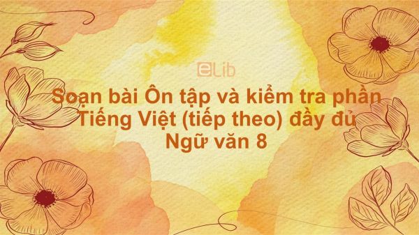 Soạn bài Ôn tập và kiểm tra phần Tiếng Việt (tiếp theo) Ngữ văn 8 đầy đủ