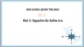 Bài 3: Nguyên tắc kiểm tra