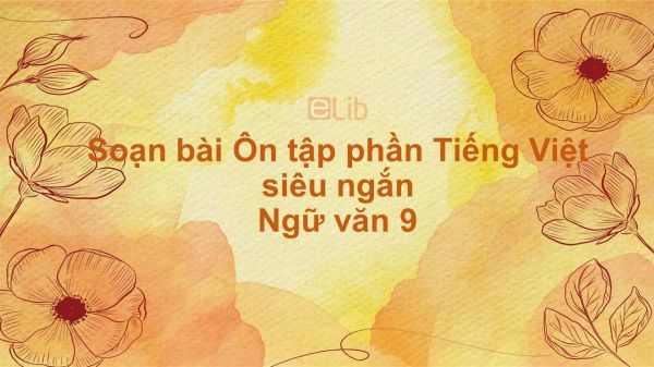 Soạn bài Ôn tập phần Tiếng Việt Ngữ văn 9 siêu ngắn