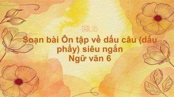 Soạn bài Ôn tập về dấu câu (dấu phẩy) Ngữ văn 6 siêu ngắn