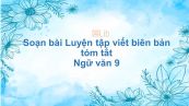 Soạn bài Luyện tập viết biên bản Ngữ văn 9 tóm tắt