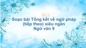 Soạn bài Tổng kết về ngữ pháp (tiếp theo) Ngữ văn 9 siêu ngắn