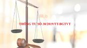 Thông tư số 38/2019/TT-BGTVT