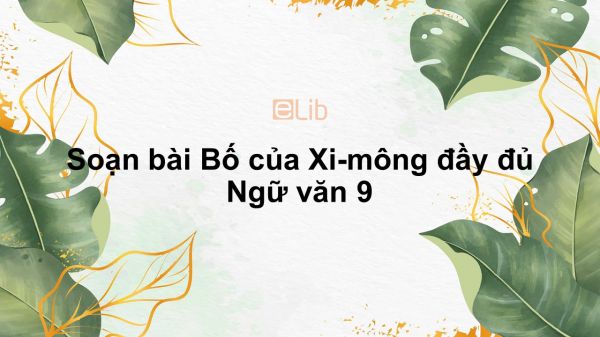 Soạn bài Bố của Xi-mông Ngữ văn 9 đầy đủ