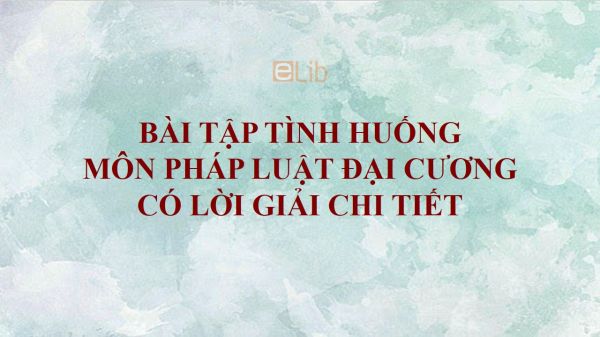 Bài tập tình huống môn Pháp luật đại cương có lời giải chi tiết