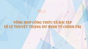 Tổng hợp các công thức và bài tập về lý thuyết thặng dư Kinh tế chính trị