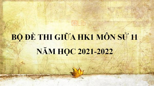 10 đề thi giữa HK1 môn Lịch Sử 11 năm 2021-2022 có đáp án